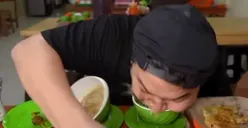 Viral Video Nex Carlos Asyik Makan Soto Tiba-tiba Jatuh, Ternyata Gara-gara Bangku Patah