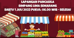Pasar murah di Simpang Lima Semarang, Sabtu 1 Juli 2023. (Sumber : Polrestabes Semarang)