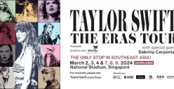 Taylor Swift akan gelar konser 6 hari di Singapura pada 2-9 Maret 2024. (Sumber : Ticketmaster)