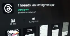 Aplikasi Threads, aplikasi yang tampilannya mirip Twitter dan dibuat oleh Instagram.