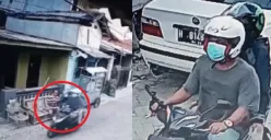 Rekaman CCTV aksi jambret yang sambar HP milik Ketua RW Tirtoyoso VIII, Semarang Timur, Senin 10 Juli 2023. (Sumber : Instagram @infokejadiansemarang.new)
