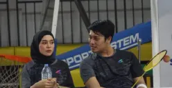 Bulutangkis Turnamen Olahraga Selebriti: Billar/Lesty Kalahkan Raffi/Nagita