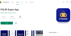 Tangkapan layar aplikasi PRESISI POLRI Super App untuk membuat SKCK Online.