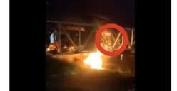 Viral Video Momen Dramatis Masinis Selamatkan Diri Lewati Kobaran Api Usai Kecelakaan KA 112 Brantas dengan Truk (Sumber : Twitter/@wargatwitland)