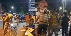 Pelaku balap liar tabrak driver ojol di Jalan Mataram, Semarang Timur, Semarang, Rabu 19 Juli 2023. (Sumber : Instagram @portalsemarang)