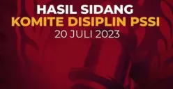 Hasil sidang Komite Disiplin PSSI (Sumber : instagram @pssi)