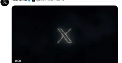 Unggahan Elon Musk terkait perubahan Logo burung biru twitter menjadi X (Sumber : twitter.com/elonmusk)