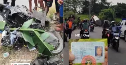 Satu pengendara dikabakarn tewas akibat tertabrak truk muatan air yang diduga mengalami rem blong di turunan TPS Jatibarang, Senin 24 Juli 2023 siang. (Sumber : Instagram @informasiseputarsemarang)