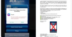 Beredar Pop Up Peringatan Virus di Aplikasi BCA Mobile, Jangan Asal Klik! (Sumber : Twitter.com)