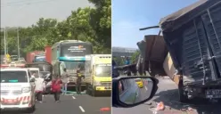 Kecelakaan Karambol di Exit Tol Gayamsari: 1 Bus dan 4 Mobil Ringsek, Tak Ada Korban Jiwa