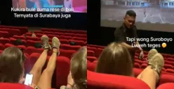 Beredar Video Bule Rese di Bioskop Surabaya Angkat Kaki ke Kursi, Publik Soroti Sikap Satpam