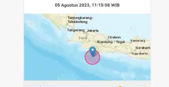 Gempa bumi yang mengguncang wilayah Kabupaten Garut hari ini, Sabtu, 5 Agustus 2023 terasa di sejumlah wilayah seperti Cianjur dan Sukabumi.