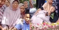 Sang Ibu Sampai Tersungkur di Pusara, Momen Pemakaman Mahasiswa UI Naufal Zidan Korban Pembunuhan Senior Diwarnai Isak Tangis