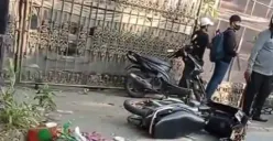 Kamis 10 Agustus 2023 pagi sekitar pukul 08.20 WIB, terjadi kecelakaan di Jalan Woltermonginsidi Bangetayu, Genuk, Kota Semarang. Satu orang pengendara motor dinyatakan tewas. (Sumber : Instagram @infokejadian_genuk)