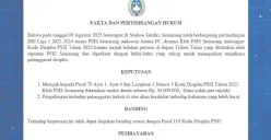 Pansel buru pelaku insiden petasan tribu timur Stadion Jatidiri saat PSIS Semarang menjalani laga melawan Arema FC. (Sumber : Instagram/psisfcofficial)