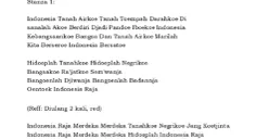 Lirik Lagu Indonesia Raya versi Asli 3 Stanza karya WR Supratman. (UU No 24 tahun 2009)