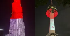 Arab dan Korea Selatan Ikut Rayakan Hari Kemerdekaan RI, Kibarkan Merah Putih di Burj Khalifa dan Namsan Tower (Sumber : Kolase foto Burj Khalifa dan instagram.com/biancakartika)