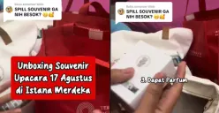 Terkuak! Ternyata Ini Isi Suvenir Perayaan HUT RI ke 78 di Istana Merdeka (Sumber : TikTok/@urdabeljyu)