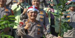 Penanaman di Waduk Jatibarang, Polda Jateng Galakkan Penghijauan Guna Mitigasi Bencana