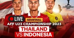 LINK LIVE STREAMING Thailand vs Indonesia Semifinal AFF U-23 2023 (Sumber : Vidio.com)