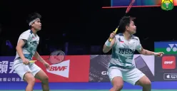 Apri/Fadia berhasil menaklukkan wakil andalan Jepang, Yuki Fukushima/Sayaka Hirota, setelah menjalani permainan rubber di QF Kejuaraan Dunia BWF 2023, Jumat 25 Agustus 2023. Berakhir dengan skor 21-18, 13-21 dan 21-10. (Sumber : PBSI)