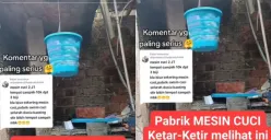 Pakai Tempat Sampah, Pria Ini Punya Cara Nyentrik Keringkan Pakaian Tanpa Mesin (Sumber : TikTok/@@adit_irawan13.)
