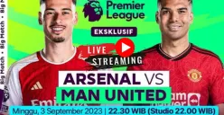 LIVE STREAMING Arsenal vs Manchester United Liga Inggris Malam Ini (Sumber : Vidio.com)