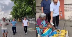 Sambil Lari Pagi, Zulkifli Hasan Bagi-bagi Uang di India, Warganet: Mau Nyalon Dapil Mumbai Pak? (Sumber : Twitter/@mediocrickey)