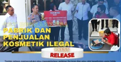 Polrestabes Semarang, Jawa Tengah, berhasil mengungkap kasus produksi kosmetik ilegal di Semarang. (Sumber : Instagram/polrestabes_semarang_official)