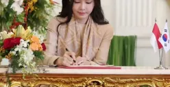 Kelewat Cantik, Ibu Negara Korea Selatan Lagi-lagi Bikin Publik Gagal Fokus saat Hadiri ke Istana Merdeka (Sumber : Instagram/@kimkeonhee0209)