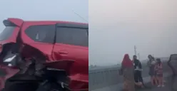 Kronologi kecelakaan beruntun di tol MBZ Jakarta disebabkan oknum TNI lawan arah? (Sumber : Twitter @bukangitutapi)