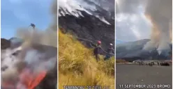 Api di Gunung Bromo Belum Padam, 274 Hektar Lebih Lahan Terbakar Akibat Flare Prewedding (Sumber : instagram.com/mimi.julid)