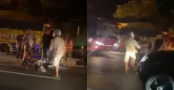 NGERI! Tegur Bus Lawan Arah, Motor Orang Ini Malah Dibanting hingga Kena Intimidasi