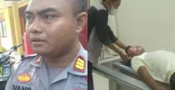 AKP Ivans Drajat, Kapolsek Komodo yang aniaya Satpam Bank usai tidak terima ditegur pakai helm ke ruang ATM (Sumber : Twitter.com/Heraloebss)