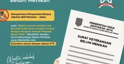 Cara buat surat keterangan belum menikah (Sumber : instagram @biropegkejaksaan)