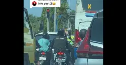 Ngumpet di Tempat Mengejutkan, Aksi Pria Nyaris Kena Tilang Ini Bikin Polisi Bingung (Sumber : Twitter/@txtberseragam)