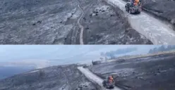 Kondisi terkini Savana Bromo yang berubah menjadi lautan hitam (Sumber : instagram @bromocreative)