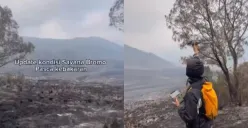 Api di Savana Bromo sudah padam, berikut kondisi terkini yang diambil menggunakan drone (Sumber : instagram @bromocreative)
