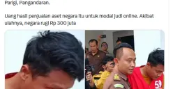 Duh! Guru di Pangandaran Jual Aset Sekolah Gegara Kecanduan Judi Online (Sumber : Twitter/@heraloebss)