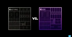 Perbandingan lengkap antara A17 Pro dan A16 Bionic. (Sumber : Gizmochina)
