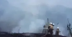 Kebakaran di Trangkil, Sepanjang Jalan Arah ke Unnes Semarang Berasap