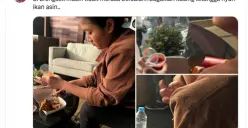 Tanpa Rasa Bersalah Begini Aksi Chef Renatta Curi Kulit Ayam Chef Arnold: NGGAK LUCU! (Sumber : Twitter/@arnoldpoernomo)