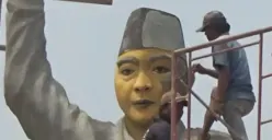 Patung Bung Karno Rp500 Juta di Banyuasin Ditutup Terpal Usai Viral dan Disebut Wajahnya Tak Mirip Aslinya
