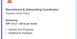 Lowongan Kerja Terbaru Semarang, Koordinator Perekrutan & Orientasi dengan Gaji Rp 133 Jutaan Per Bulan