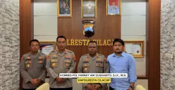 Polresta Cilacap saat menggelar klarifikasi kasus perundungan siswa SMP (Sumber : instagram @humaspolrestacilacap)