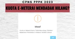 Solusi kuota e-meterai atau meterai elektronik mendadak hilang padahal gagal saat pembubuhan di dokumen CPNS PPPK 2023. (Sumber : InfoSemarang.com)