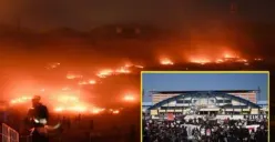 Peringati 1 Tahun Tragedi Kanjuruhan, Rumput Lapangan Stadion Kanjuruhan Terbakar Usai Doa Bersama