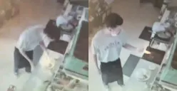 Barista keluarkan api dari tangannya untuk panaskan makanan (Sumber : Instagram/@fakta.indo)