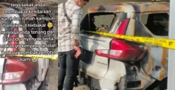 Viral Mobil Bacaleg PDID Dibakar, Pelaku Terekam Kamera CCTV (Sumber : Istimewa)
