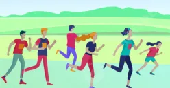 Ilustrasi lomba lari. Kecamatan Gajahmungkur gelar lomba Lari Obor pada Sabtu 4 November 2023. (Sumber : Pngtree)